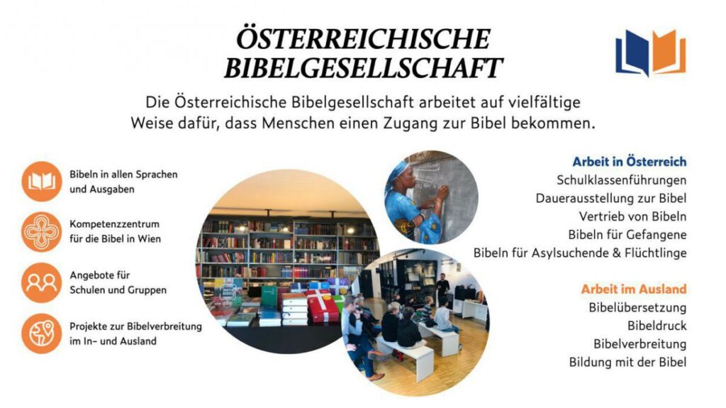 Folie über die Arbeit der Bibelgesellschaft