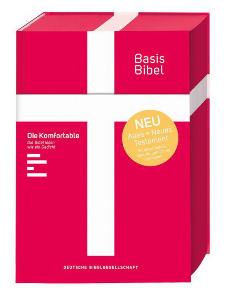 Rote BasisBibel-Ausgabe in der Version Die Komfortable